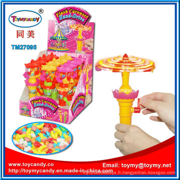 Favoriser le jouet de jouet en plastique Mini jouet de carrousel avec le sucrerie